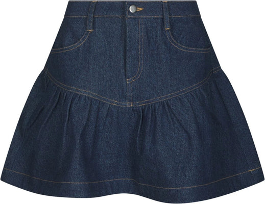 Tripa Denim Frill Skirt - Blue
