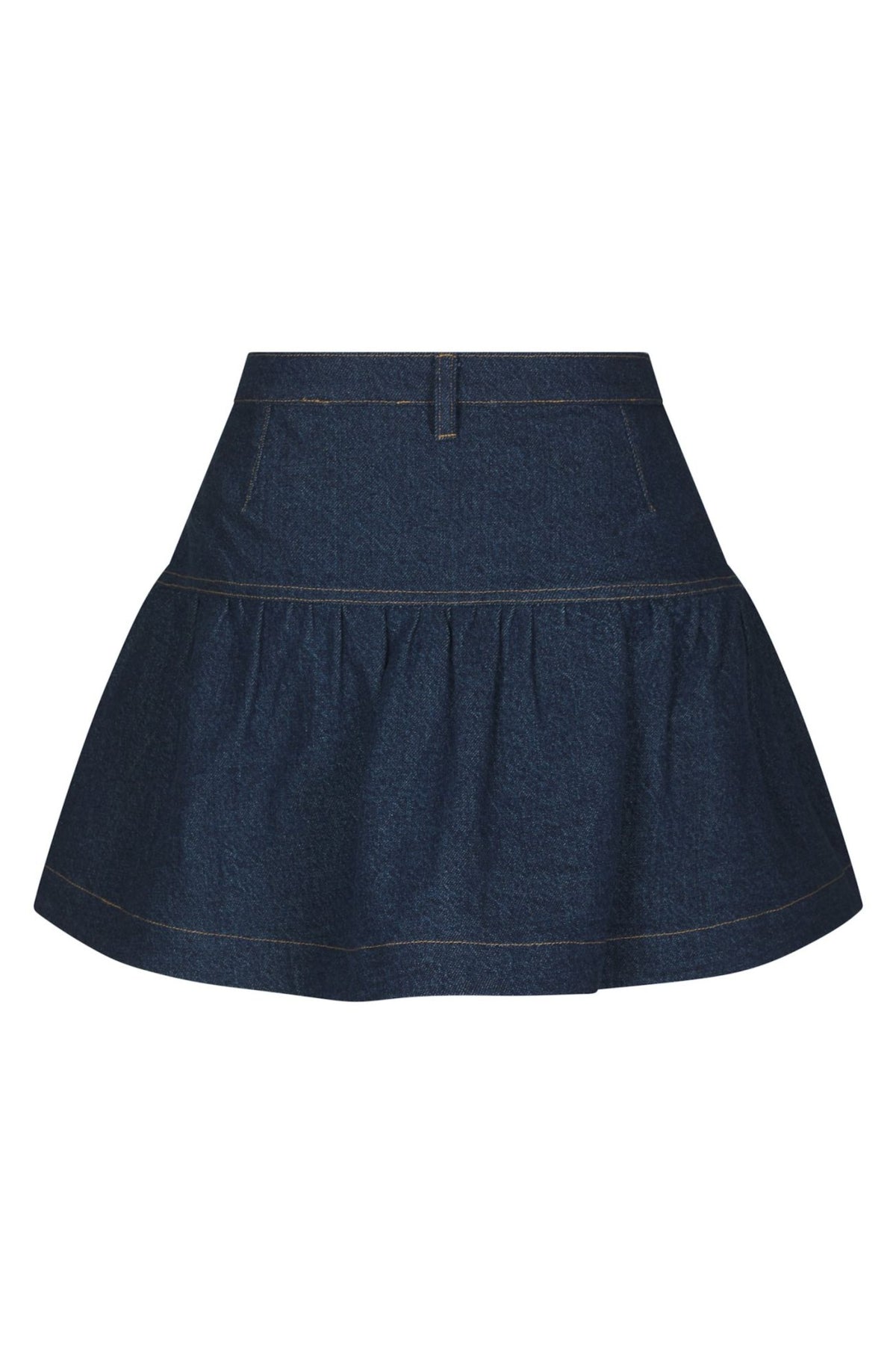 Tripa Denim Frill Skirt - Blue