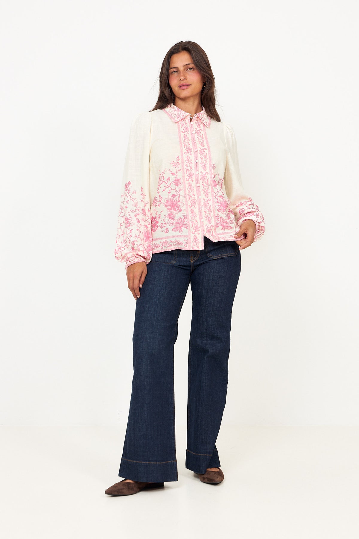 Yascoralina Ls Shirt - Pristine Coralina Print