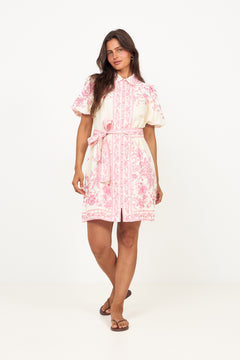 Yascoralina 2/4 Shirt Dress - Pristine Coralina Print