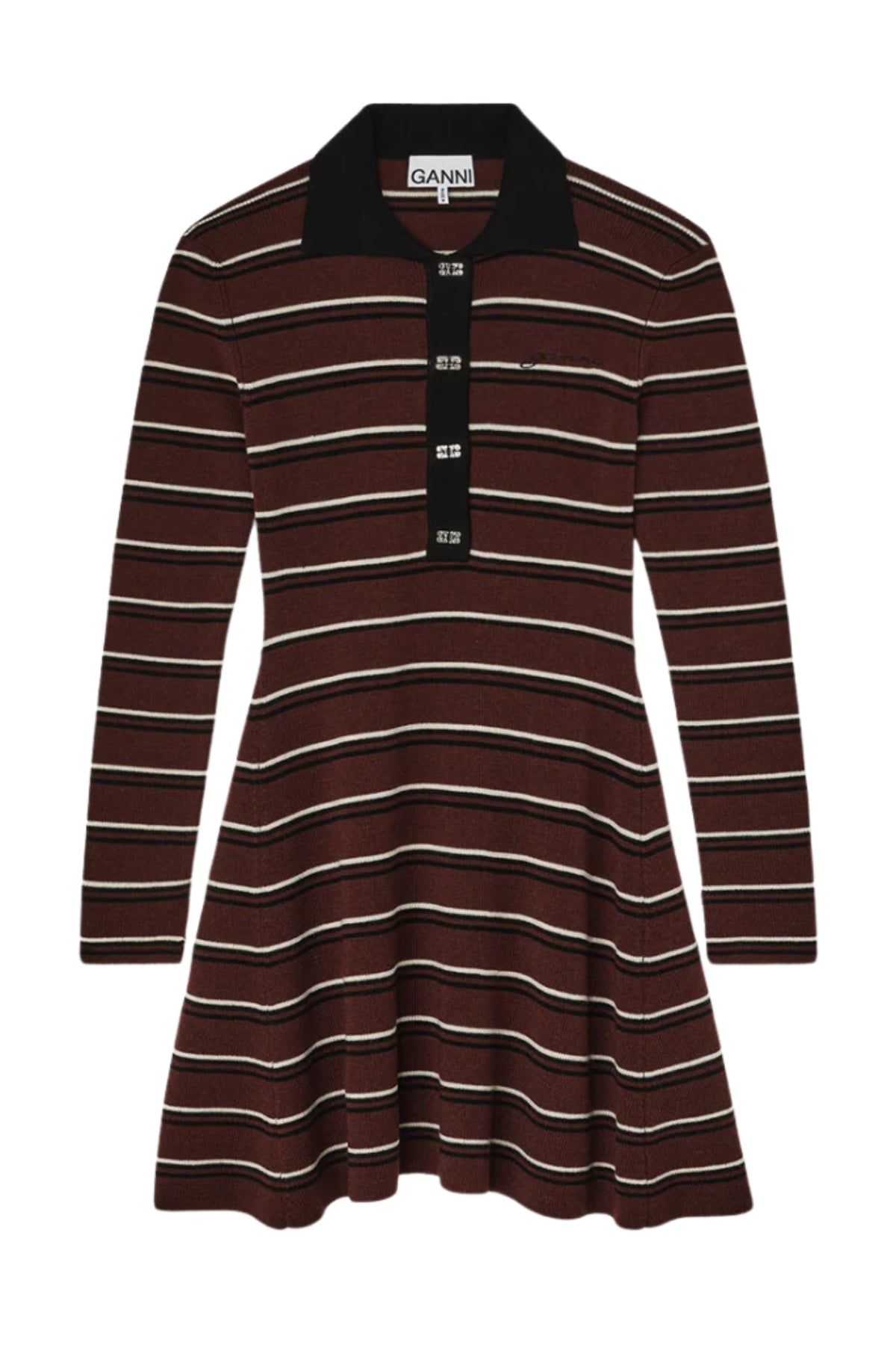 Mini Ribbed Merino Dress - Multicolour