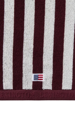 Striped Terry Towel 70X130 - Fig/Snow White
