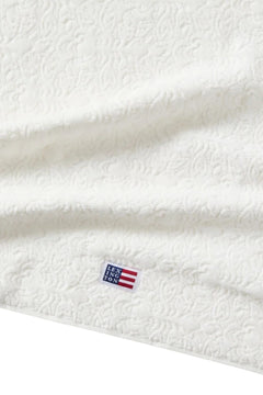 Velour Jacquard Ornament Towel 30X50 - Snow White