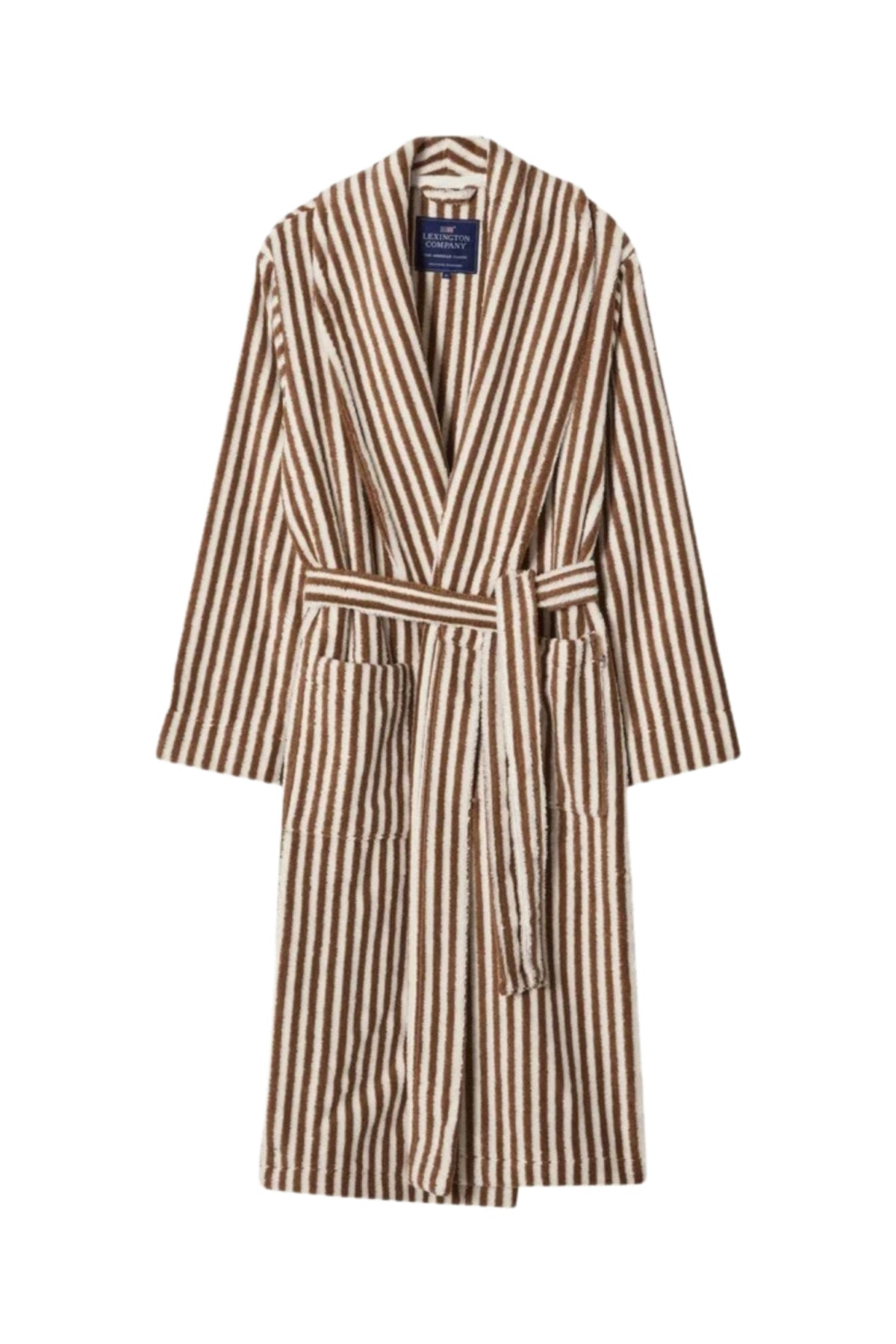 Quinn Unisex Cotton-Mix Robe - Fudge/Snow White