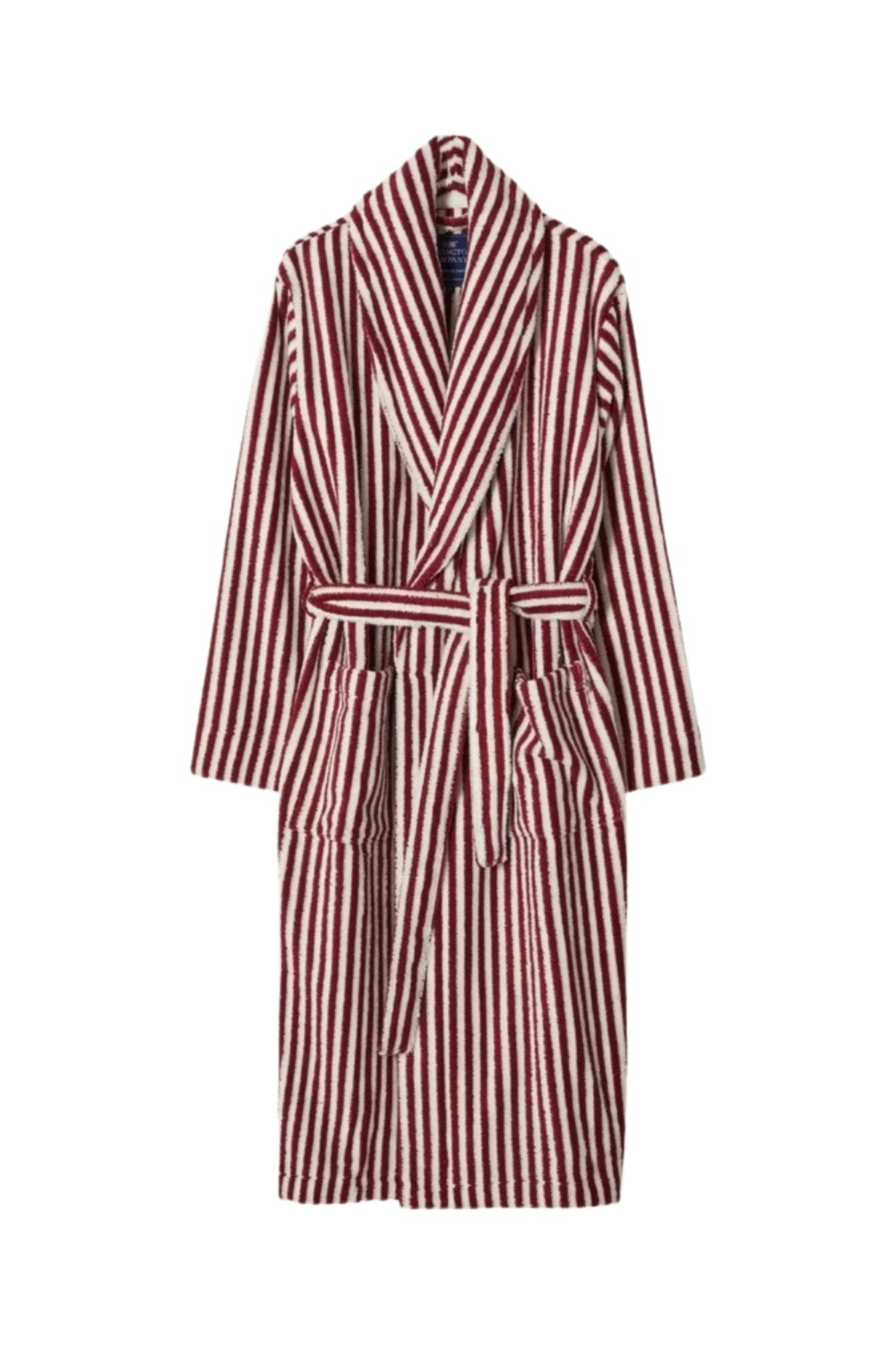 Quinn Unisex Cotton-Mix Robe - Fig/Snow White