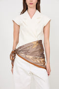 Lola Silk Scarf - Walnut