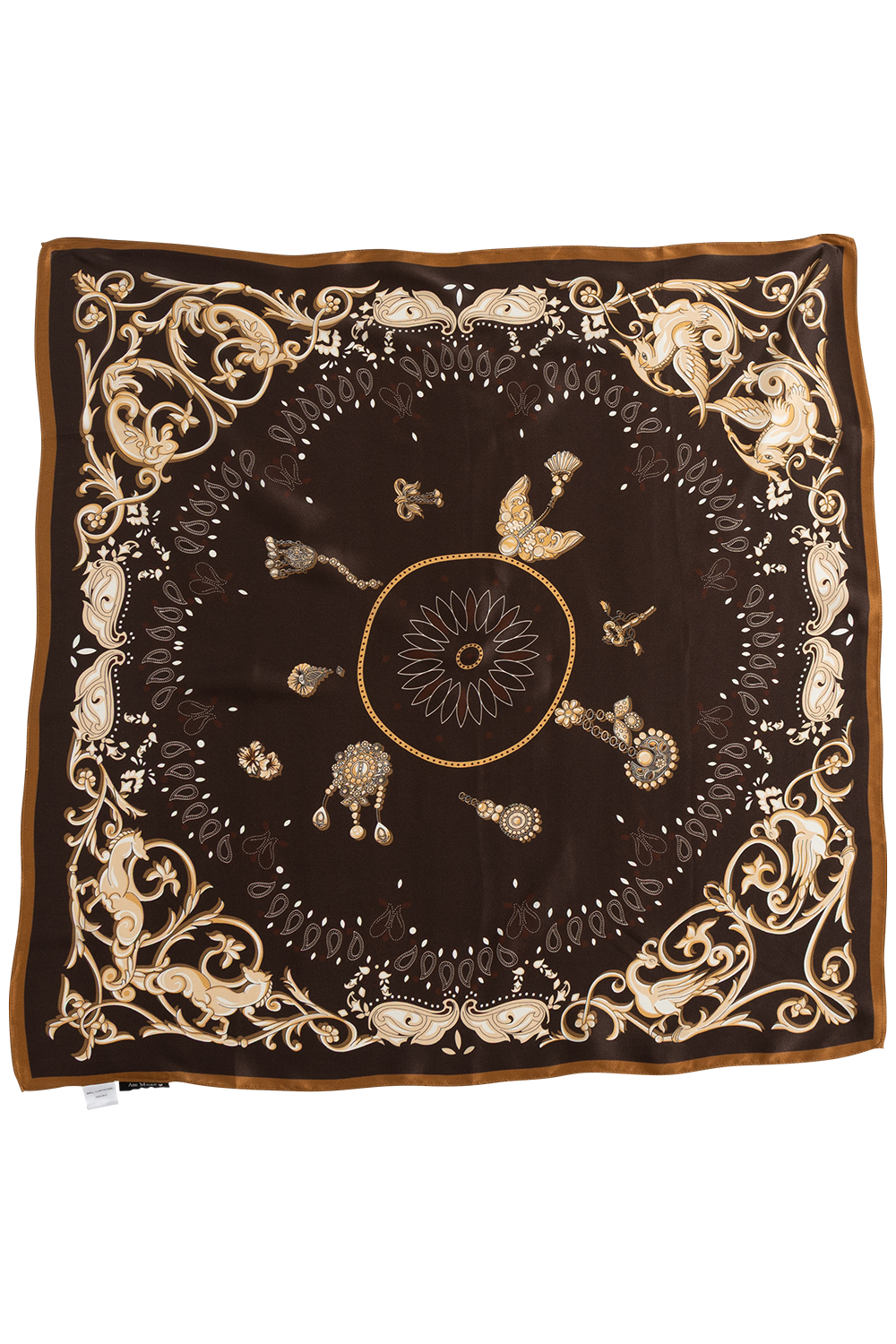 Lola Silk Scarf - Brown