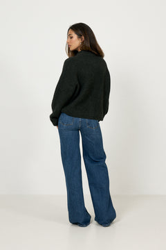 Alphagz Short Cardigan - Rosin Melange