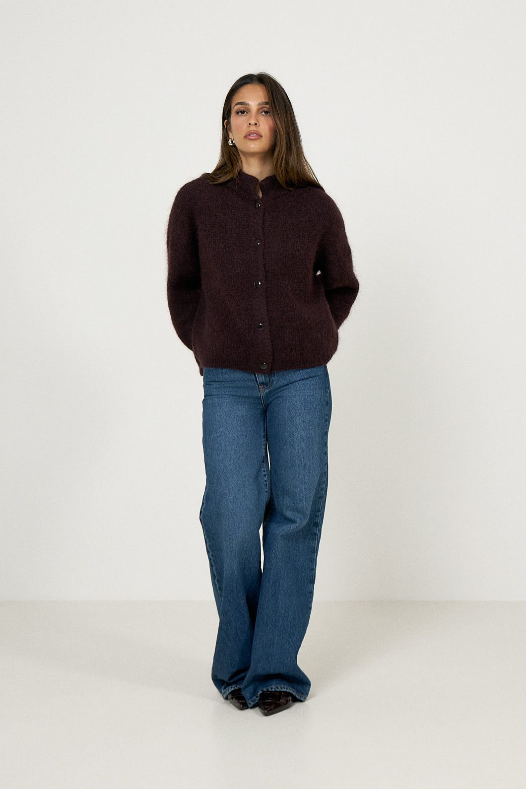 Gzdebbie Cardigan - Plum Melange