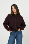 Gzdebbie Cardigan - Plum Melange