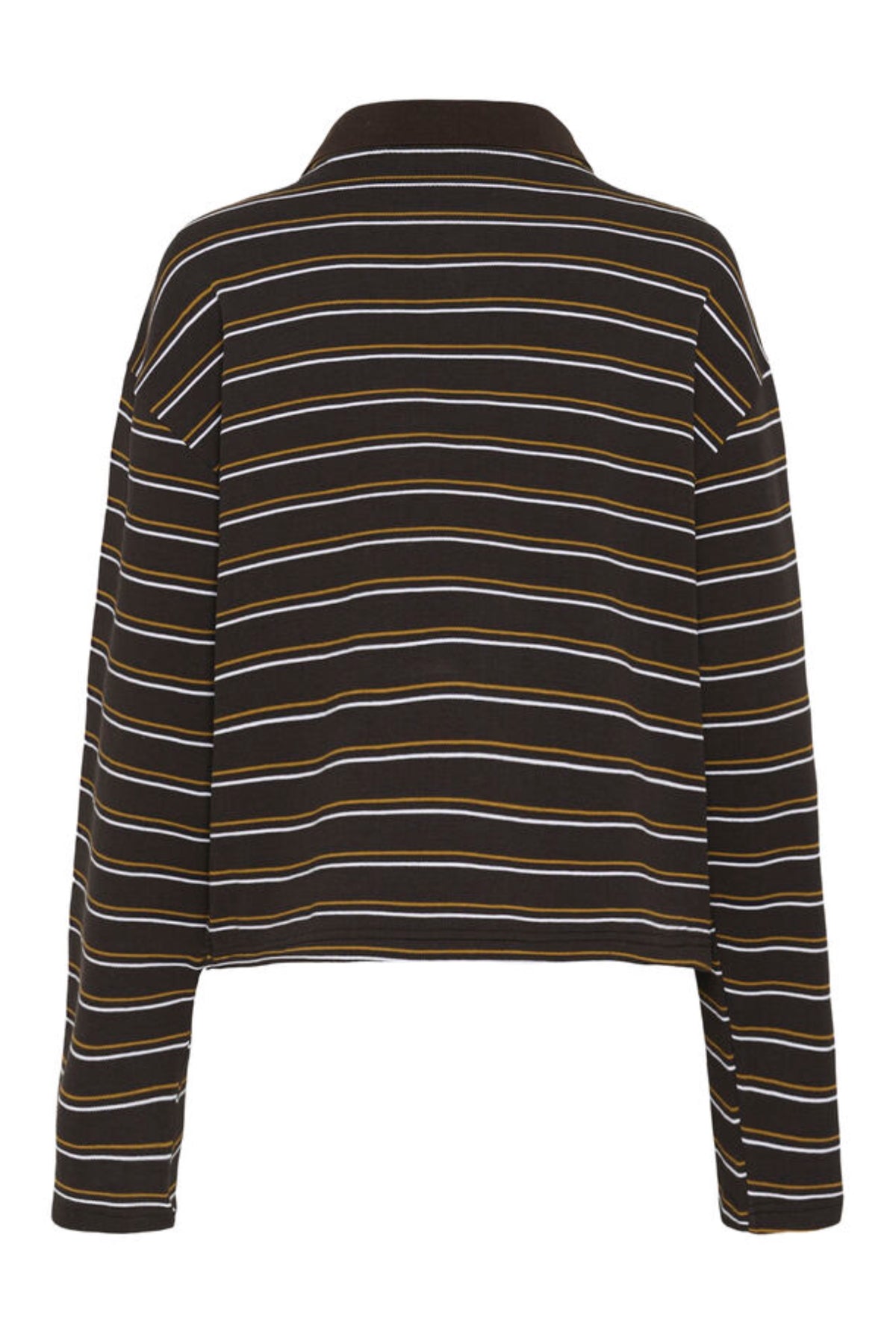 Gzpilova Ls Polo Tee - Ganache Striped