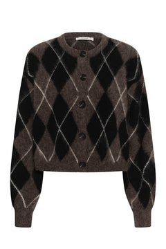 Gzsida Multi Cardigan - Black/Chestnut/Ivory