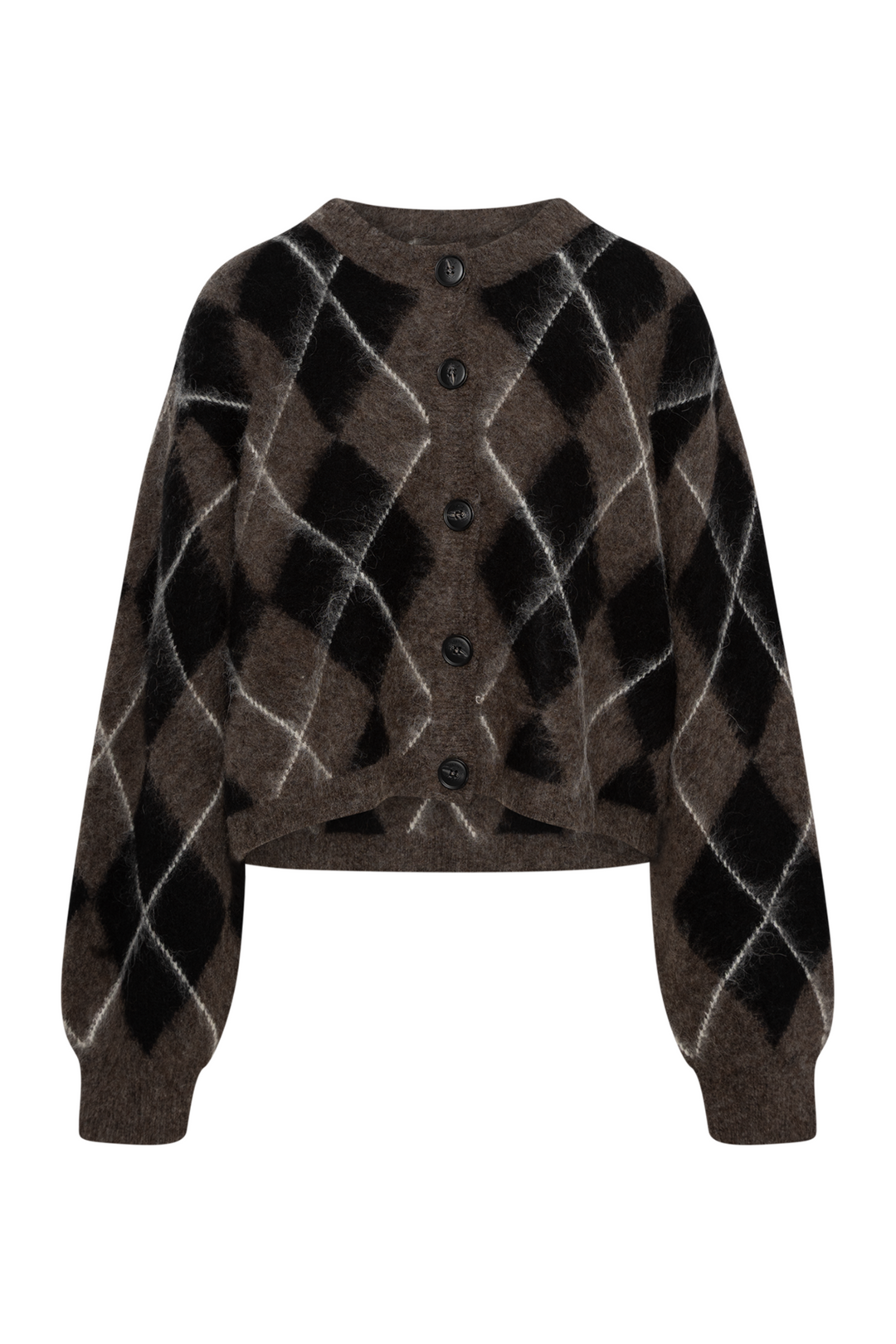 Gzsida Multi Cardigan - Black/Chestnut/Ivory