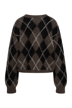 Gzsida Multi Cardigan - Black/Chestnut/Ivory