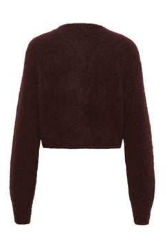 Gzdebbie Short Cardigan - Plum Melange