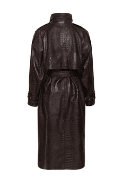 Gzcroline Long Jacket - Ganache Croco
