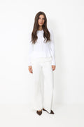 Ida Peplum Cardigan - White