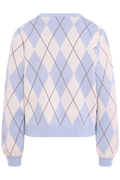 Anni Argyle Knit Cardigan - Blue