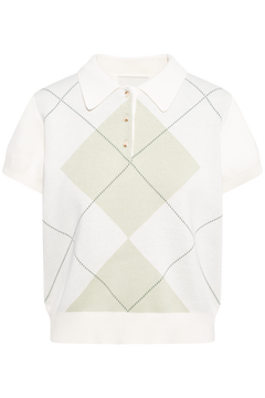 Alvilde Argyle Polo Tee - White