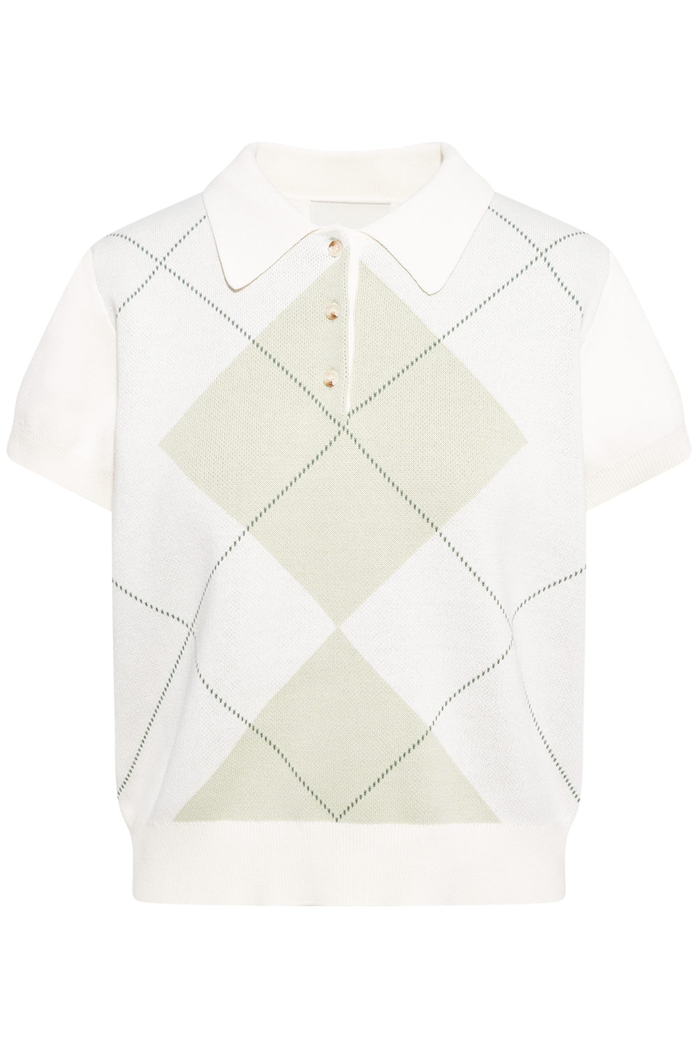Alvilde Argyle Polo Tee - White