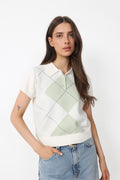 Alvilde Argyle Polo Tee - White