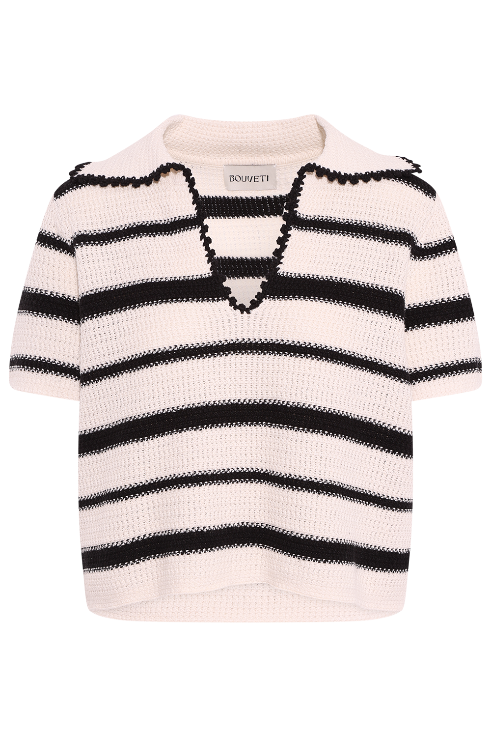 Sofie Stripe Knit Top - Black/Creme