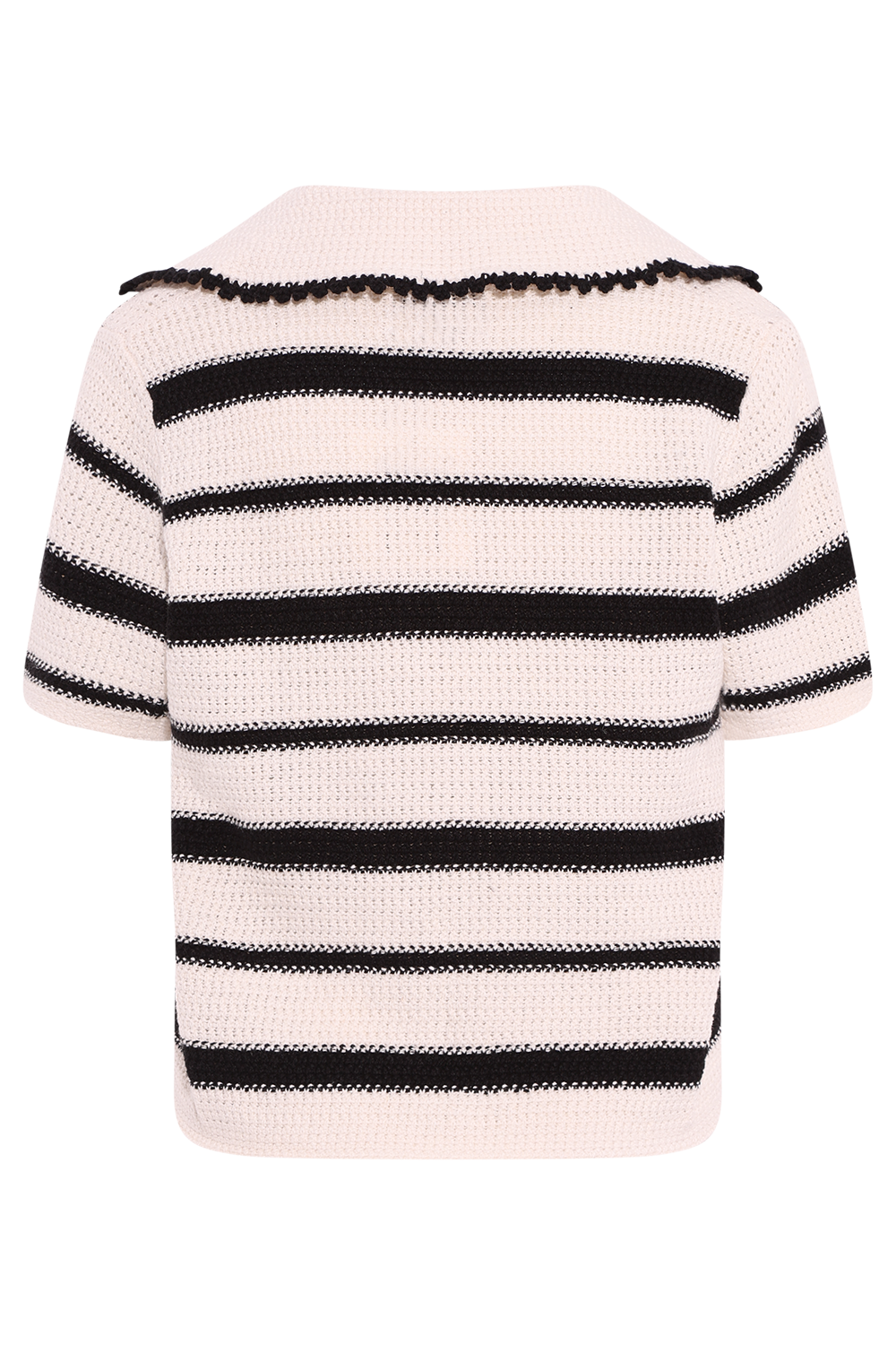 Sofie Stripe Knit Top - Black/Creme
