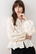Hazelic Shirt - Vintage Off White Lace