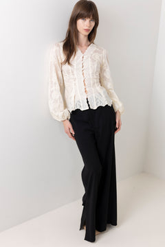 Hazelic Shirt - Vintage Off White Lace