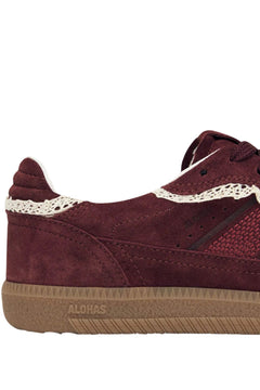 Tb.490 Leather Sneakers - Crochet Burgundy