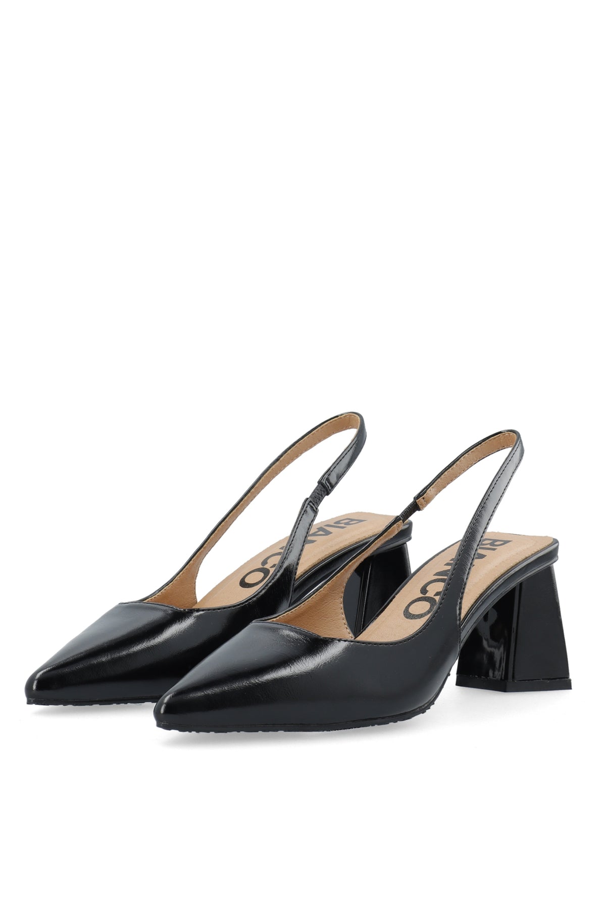 Biamaralyn Slingback Faux Leather - Black Pratia