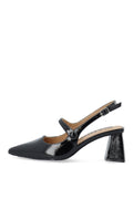 Biamaralyn Heart Mary Jane Slingback Konstläder - Svart Lack