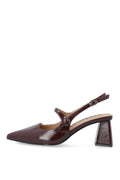 Biamaralyn Heart Mary Jane Slingback Fuskskinn - Burgundy Patent