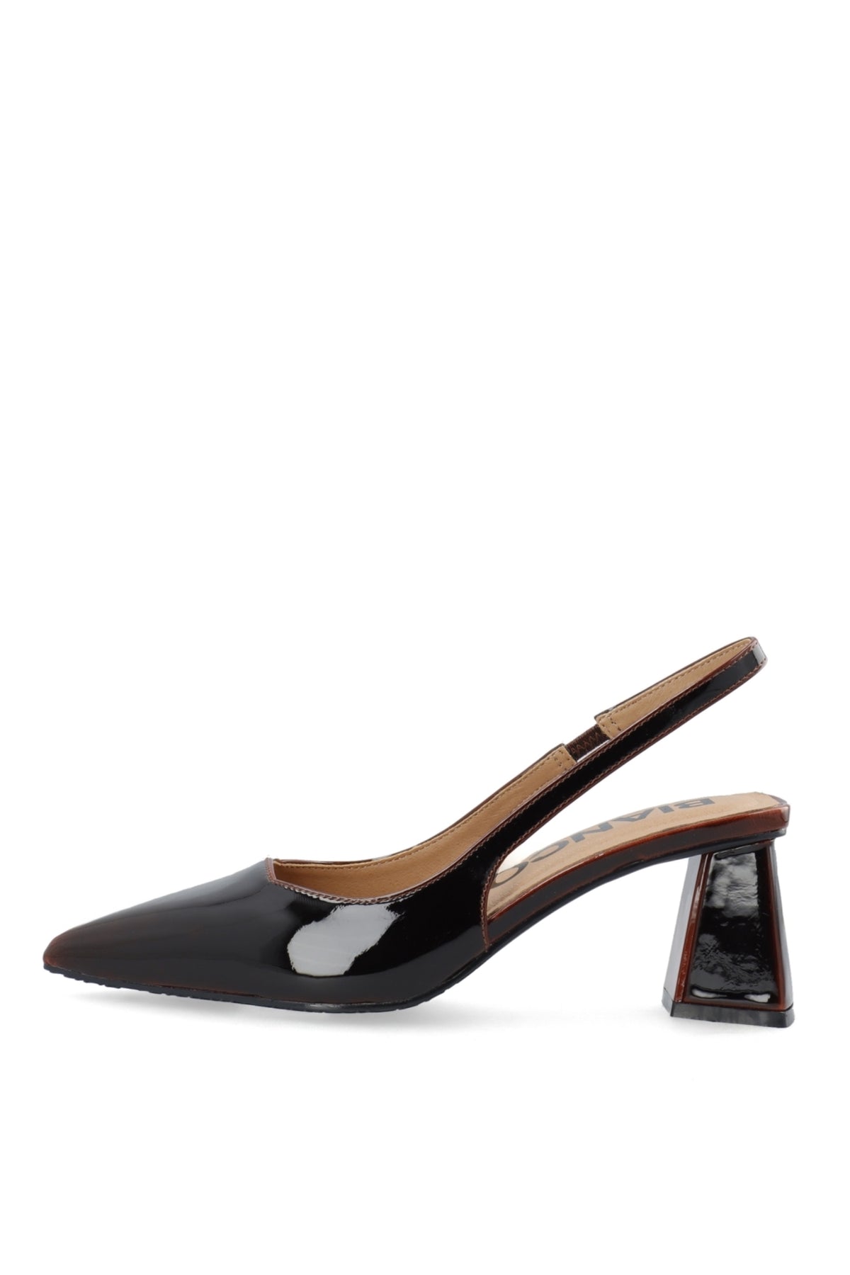 Biamaralyn Slingback Pull Up Patent - Brown Pull Up Patent