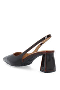 Biamaralyn Slingback Pull Up Patent - Brown Pull Up Patent