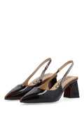 Biamaralyn Slingback Pull Up Patent - Brown Pull Up Patent