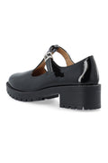 Biapearl T-Strap Mary Jane Faux Leather - Black Patent