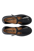 Biapearl T-Strap Mary Jane Faux Leather - Black Patent