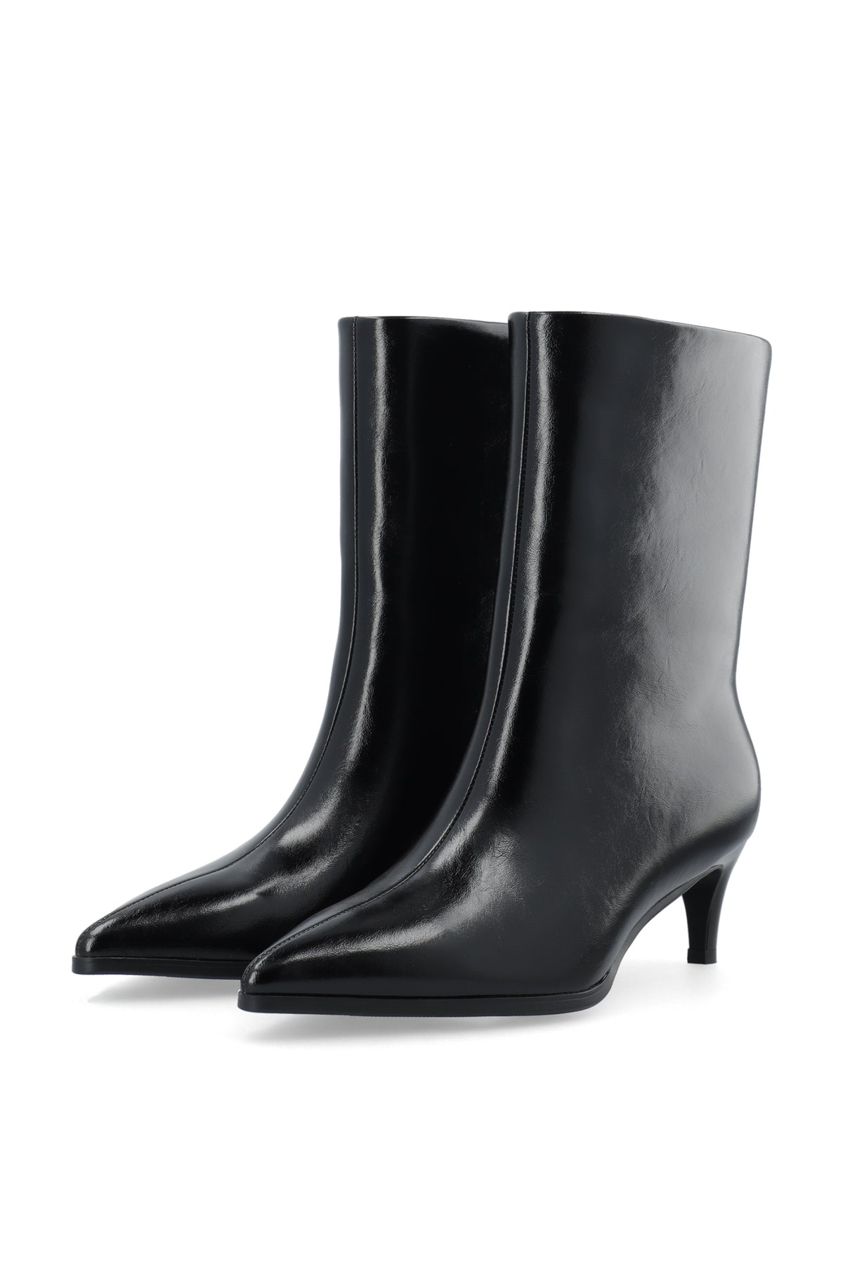 Biaabbie Mid Pull On Boot Faux Leather - Black