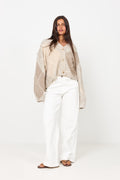N-Laiana Knit Cardigan - Beige Mix