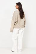 N-Laiana Knit Cardigan - Beige Mix