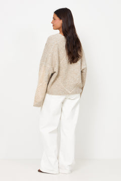 N-Laiana Knit Cardigan - Beige Mix