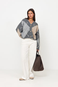 N-Laiana Knit Cardigan - Grey Mix