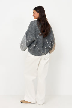 N-Laiana Knit Cardigan - Grey Mix