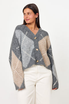 N-Laiana Knit Cardigan - Grey Mix