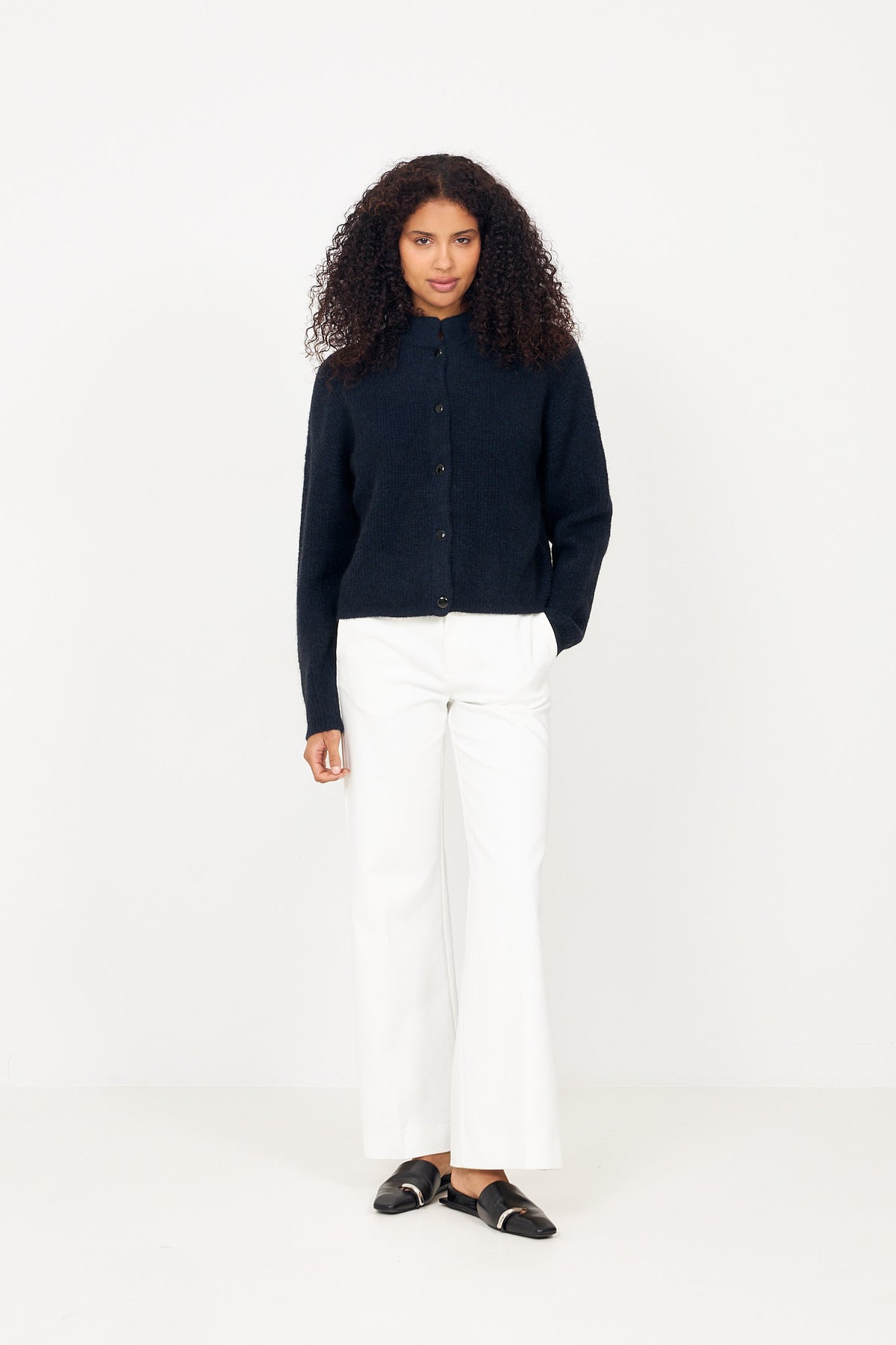 Alphagz Short Cardigan - Navy Melange