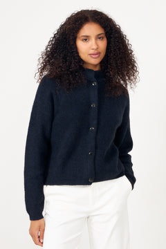 Alphagz Short Cardigan - Navy Melange