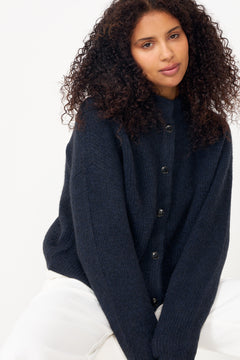 Alphagz Short Cardigan - Navy Melange
