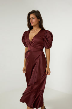Sinda Dress - Deep Burgundy