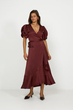 Sinda Dress - Deep Burgundy